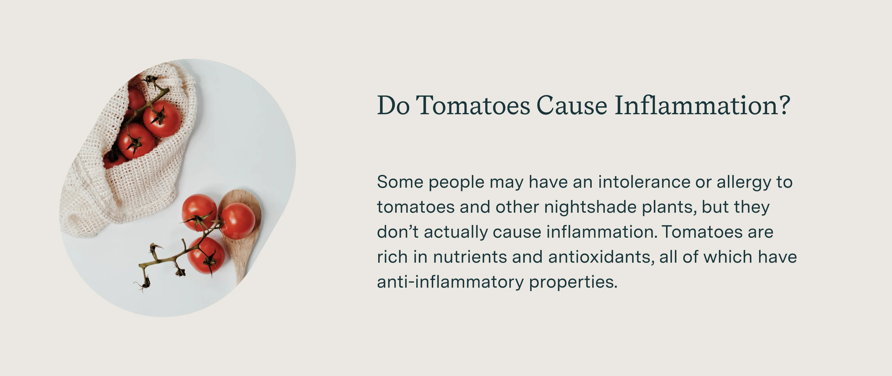 do tomatoes cause inflammation?